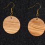 orecchini in legno d'ulivo rotondi (cod. 009)