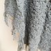 Scialle in lana mohair grigio chiaro