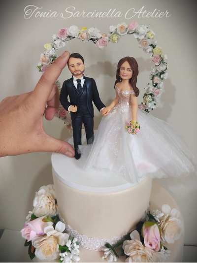 Cake topper sposi mini realistico Cake topper sposi mini realistico