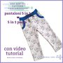cartamodello pdf pantalone bambina/o unisex TUTORIAL VIDEO
