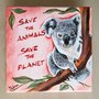 Mattonella Koala dipinta a mano
