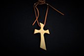 croce per collana, in legno d'ulivo (cod.013)