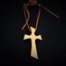 croce per collana, in legno d'ulivo (cod.013)