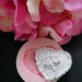 Stampo cuore ricamato con rose in gomma siliconica professionale