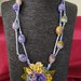 Collana scorrevole composizione floreale lilla
