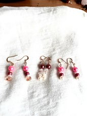 Orecchini perle colorate