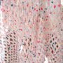 Originale regalodi natale:stola realizzata a uncinetto con motivo che forma una graziosa  rete puntinata di vari colori con fondo color pannai