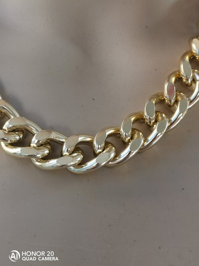 Collana A Catena In Oro Giallo Massiccio 4,7 Mm - Lunghezze 45-61 Cm, Chiusura A Moschettone