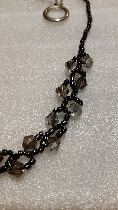 Collana Girocollo Nera Con Perline In Spinello – Delicata E Vintage – Regalo Per Donna