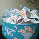 Contenitore porta scatoline decorazione tavoli confettata piccolo principe stelle confetti 