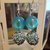Orecchini handmade con perle strass azzurri