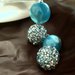 Orecchini handmade con perle strass azzurri