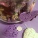 Orecchini handmade lilla con filigrana 