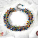 Bracciale grappolo Vetro - Collezione Luz Italy - conterie: Multicolor