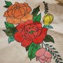 Shopper Bag con Rose