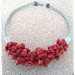 Collana di corallo rosso. Corallo bambù. Girocollo pietre naturali stile etnico 