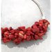 Collana di corallo rosso. Corallo bambù. Girocollo pietre naturali stile etnico 