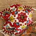 Mascherina e pochette portamascherine in stile maioliche siciliane rosso