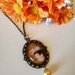 Maternità di Klimt collana girocollo con ciondolo a cerchio, immagine dedicata alla splendida arte di klimt e perlina dorata