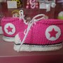 Scarpine neonato stile all star realizzate ai ferri