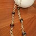 Collana handmade in alluminio rodiato con perle di vetro