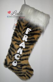 Calza della Befana ANIMALIER Tigre - Natale - Epifania