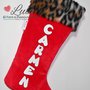 Calza della Befana ANIMALIER Leopardo - Natale - Epifania