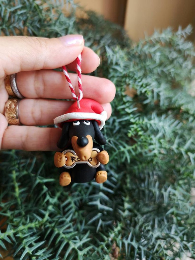 Pallina Natale Bassotto Caroline's Treasures – Ceramica 7,1 Cm, Personalizzabile