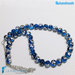 Collana perle maculé blu in vetro di Murano fatta a mano