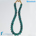 Collana perle maculé verde acqua in vetro di Murano fatta a mano