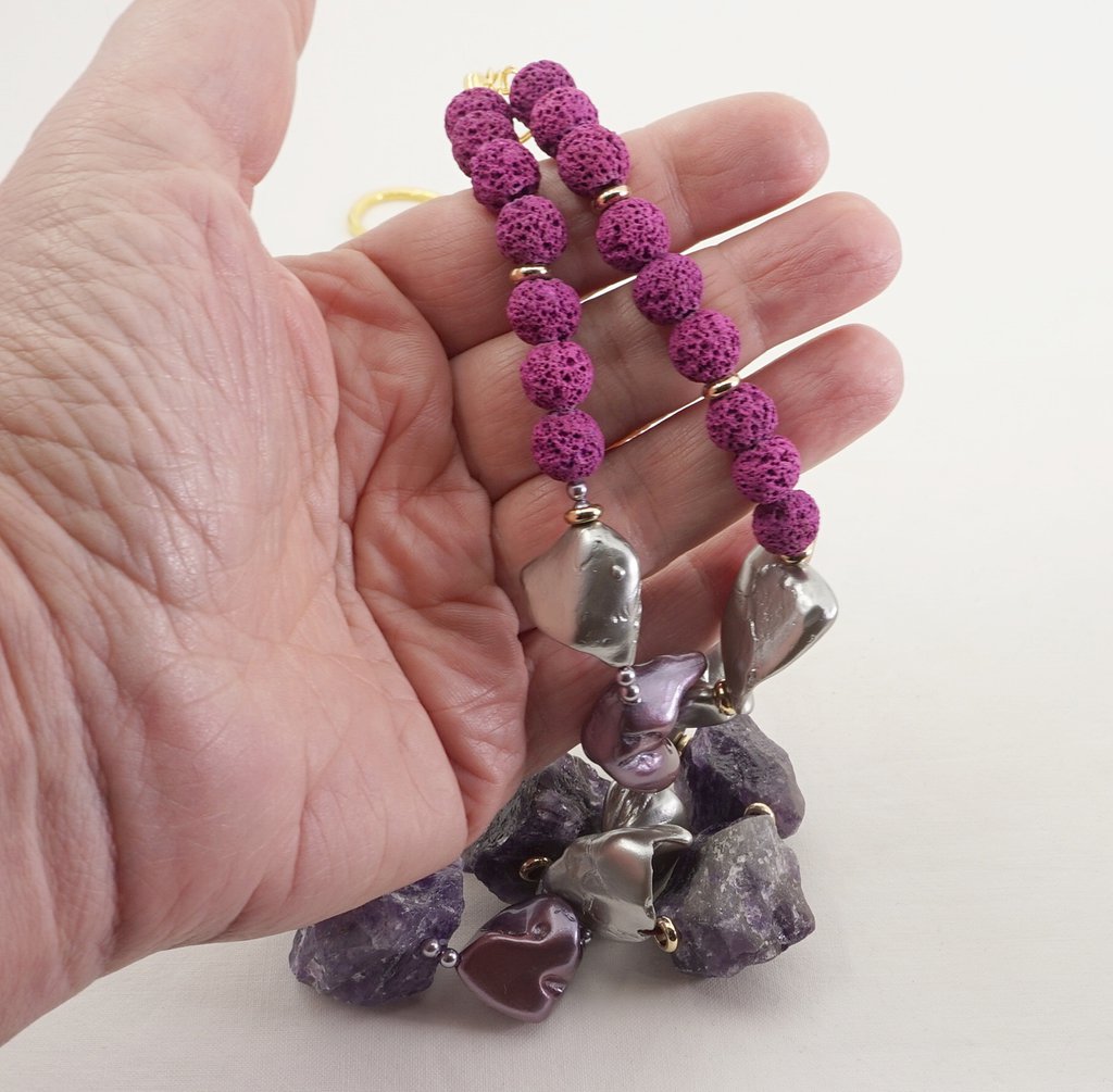 72 Pezzi Da 10 Mm Di Perline Di Ametista Viola Naturale, Perline - Foto 2