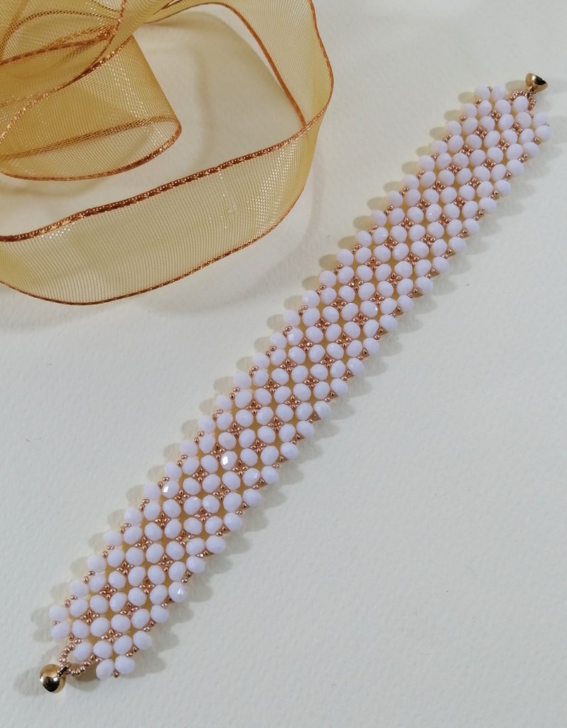 Bracciale Stretch Per Donna Con Cristalli E Strass - Perfetto Per Sposa, Matrimonio E Cerimonie - Colore Trasparente