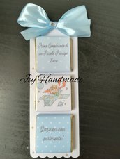 Cioccolatini cioccolatino personalizzato cartoncino segnaposto tavola etichetta laurea battesimo piccolo principe 