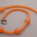 collana corta girocollo pietre dure giada arancione bijoux handmade regalo per lei
