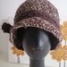 Cappello donna cloche marrone e nocciola