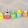 cake topper cubi giungla multicolor primo compleanno 8 cubi 8 lettere