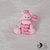 Cake topper ippopotamo rosa per bimba Animaletti Lettere personalizzabile 