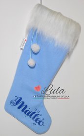 Calza della Befana personalizzata con nome Natalizio! - Natale - Epifania