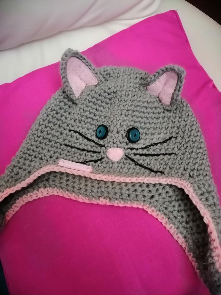 Berretto Lavorato A Maglia Gatto Gotico Unisex - Cappello Invernale Con Ricamo Emo, Regalo Natale - 2