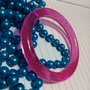 Bracciale resina fucsia