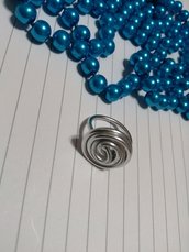 Anello spirale argento