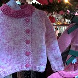 Giacchino in lana bimba 2-3 anni rosa e fucsia
