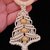 Albero di natale al macramè con filo beige in poliestere,perle in legno ed anello di legno decorazione casa