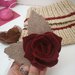 scaldacollo doppio in lana decorato con spilla a rosa e foglie