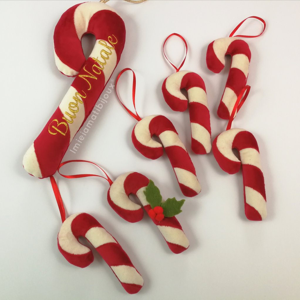 YIEUR 64 Pezzi Bastoncini Di Zucchero Di Natale – Decorazioni Per Albero In Plastica, 12 Cm, Con Filo Incluso - Foto 6