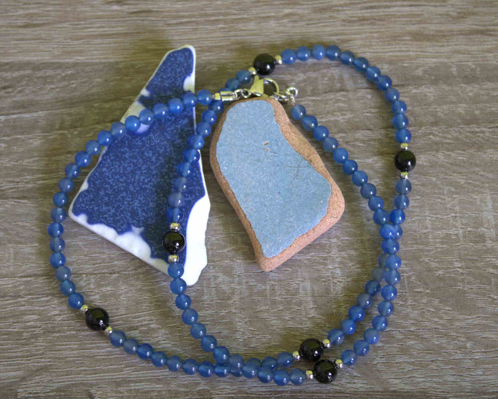 Collana Uomo GAVU In Acciaio Inox Con Ciondolo Piastrina Militare E Perline In Onice E Occhio Di Tigre - 4