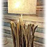 Lampada con legni di mare,lamp driftwood,regalo,arredo ristoranti,hotel,pub,loft