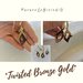 "Twisted Bronze Gold" parure oro e bronzo realizzata a folded peyote