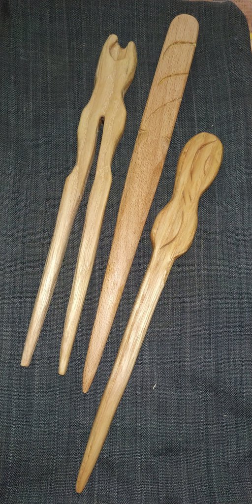 Fermacapelli In Legno Intagliato A Mano MaryCrafts – Lungo 14,5 Cm, Liscio E Delicato, Senza Elettricità Statica, Perfetto Per Capelli Spessi