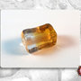 100 Perle vetro - rettangolo bicolore - 8x15 mm - Colore: Ambra medio - Trasparente